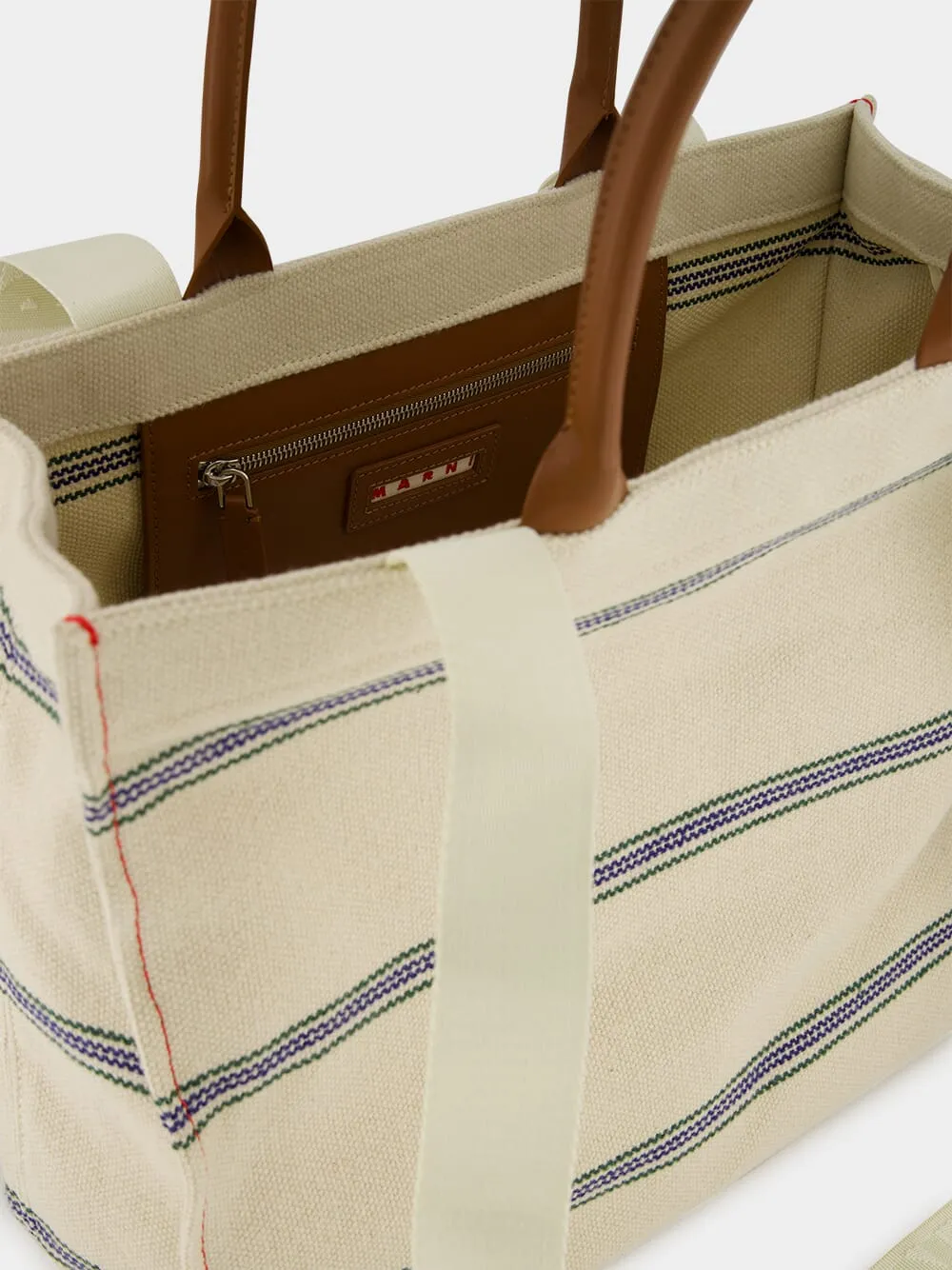 Embroidered Logo Canvas Tote sold by Fashion Clinic product image thumbnail 5