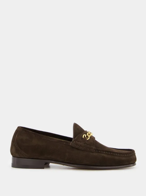 Suede York Chain Loafer sold by Fashion Clinic