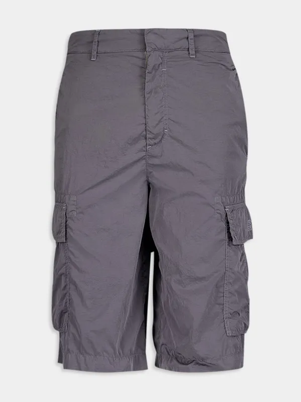 Grey Cargo Shorts sold by Fashion Clinic