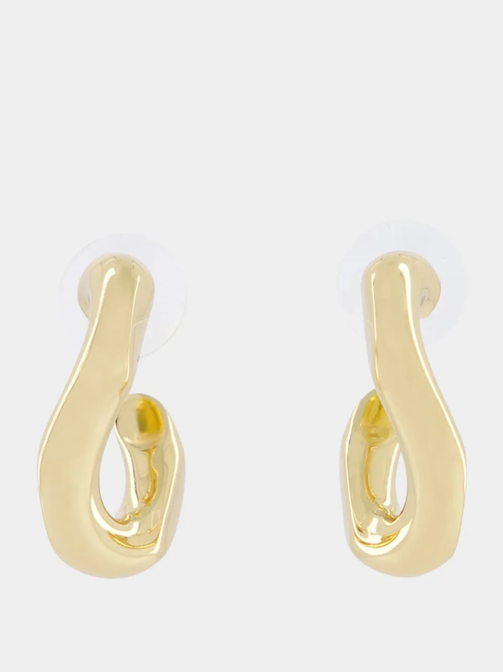 Sculpted Gold Hoop Earrings sold by Fashion Clinic