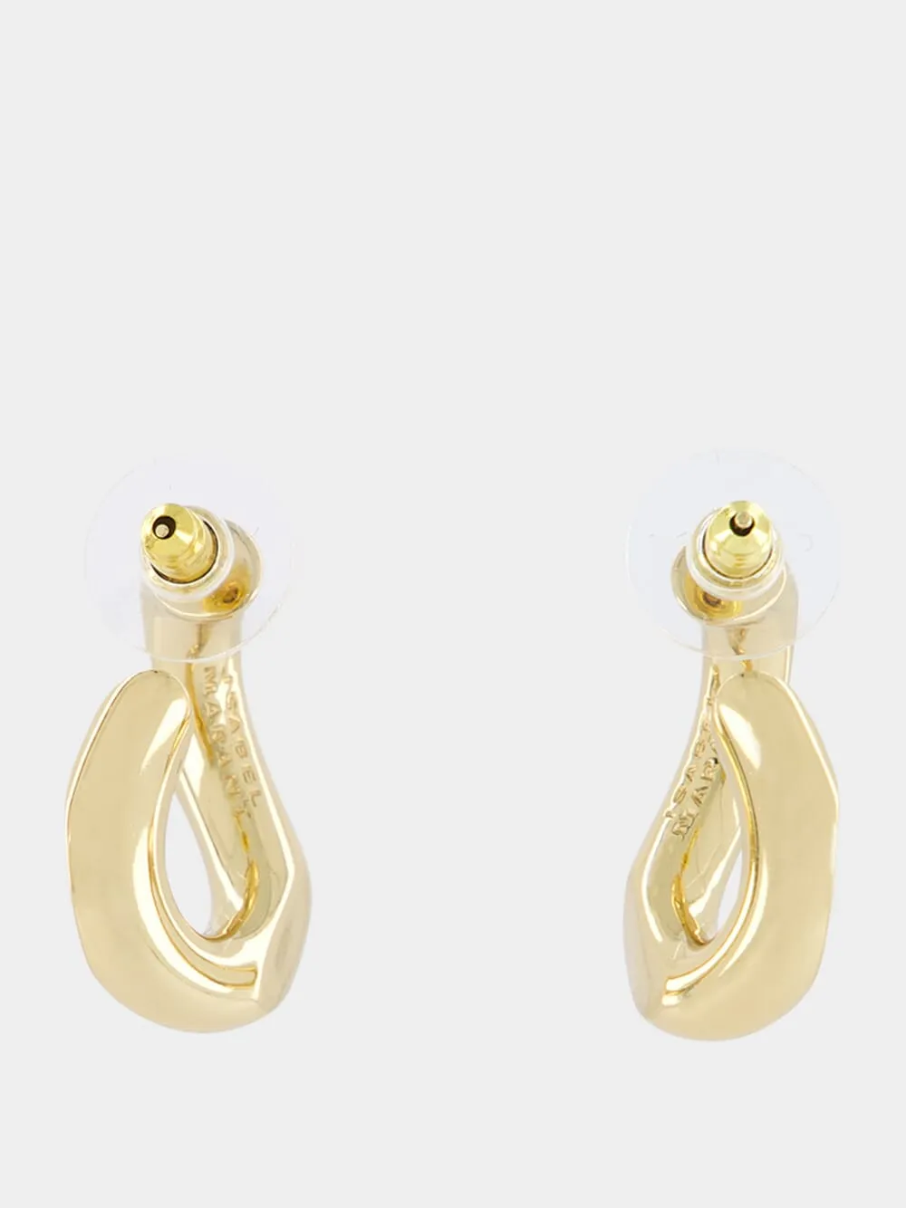 Sculpted Gold Hoop Earrings sold by Fashion Clinic product image thumbnail 3
