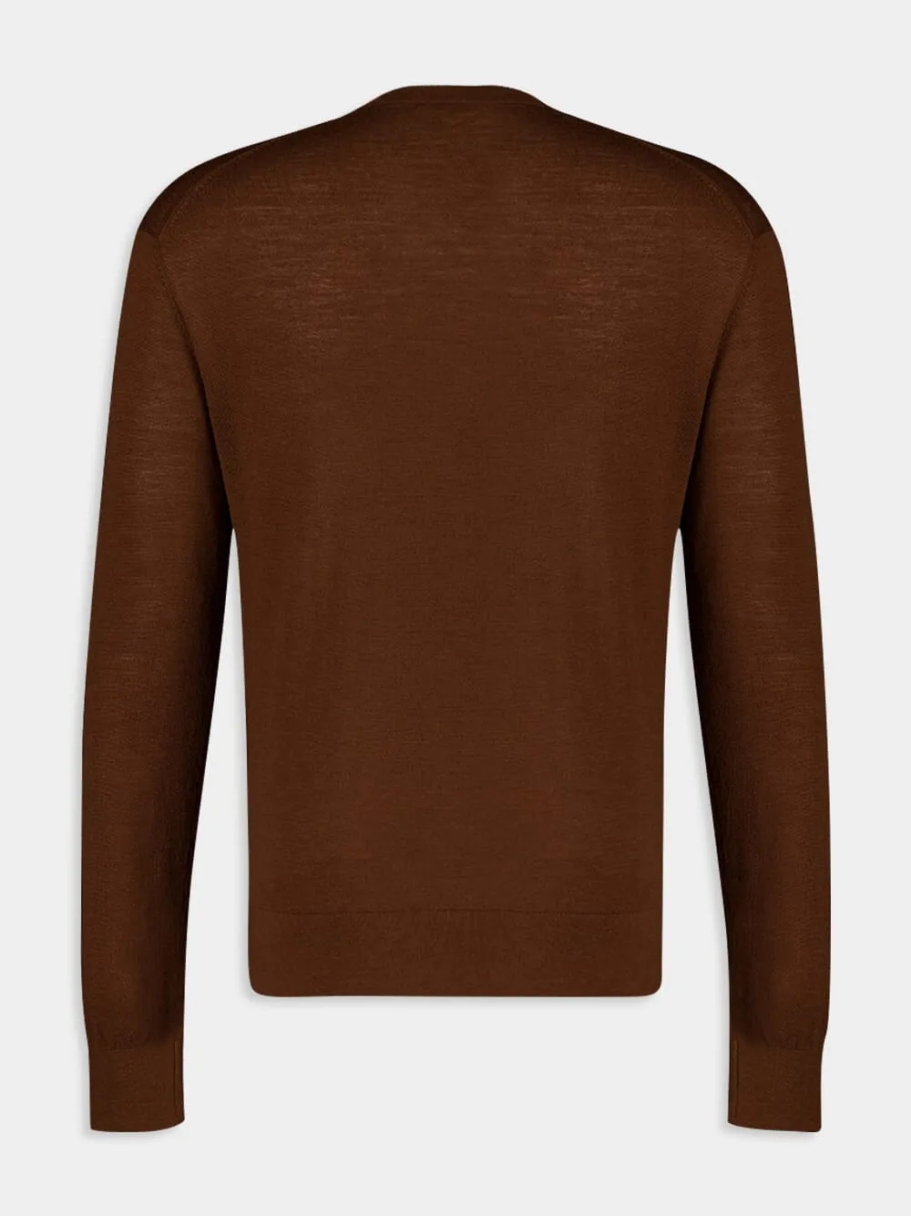 Brown Merino Wool Jumper sold by Fashion Clinic product image thumbnail 2