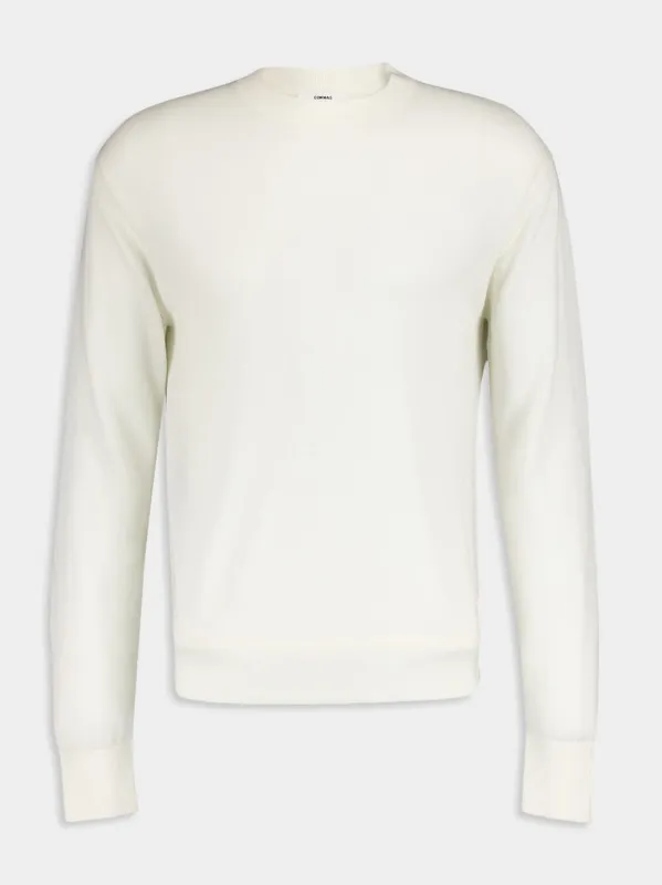 White Merino Wool Jumper sold by Fashion Clinic