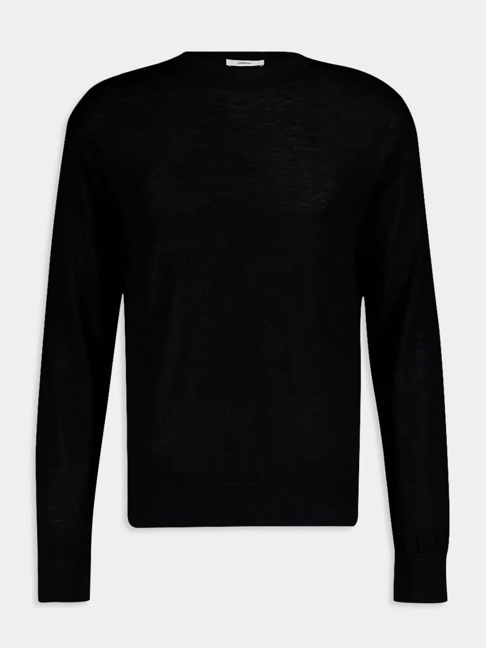 Black Merino Wool Jumper sold by Fashion Clinic