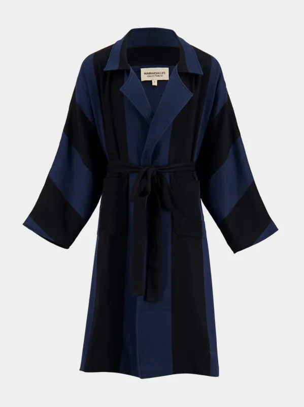 Navy Belted Coat sold by Fashion Clinic