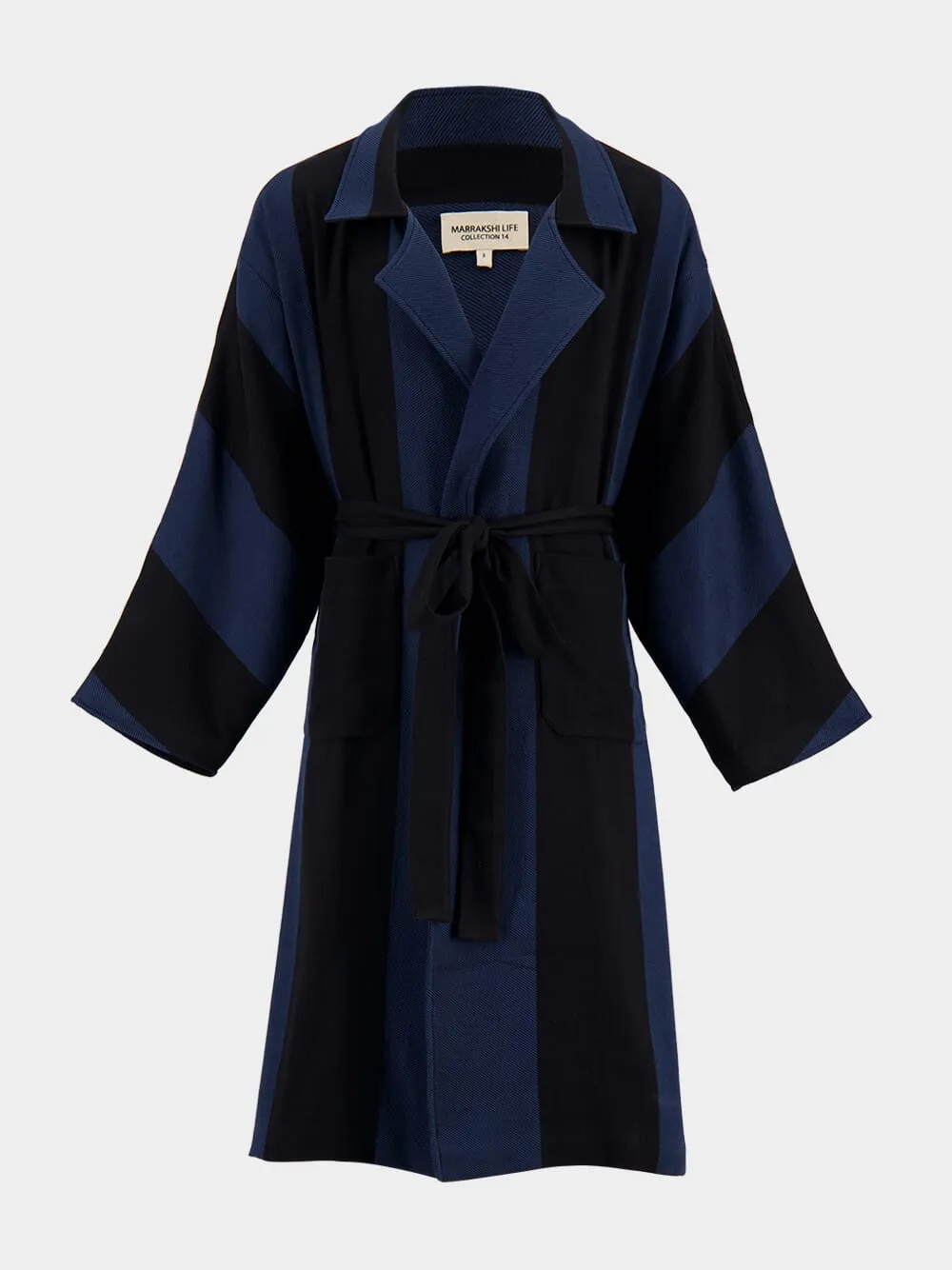 Navy Belted Coat sold by Fashion Clinic
