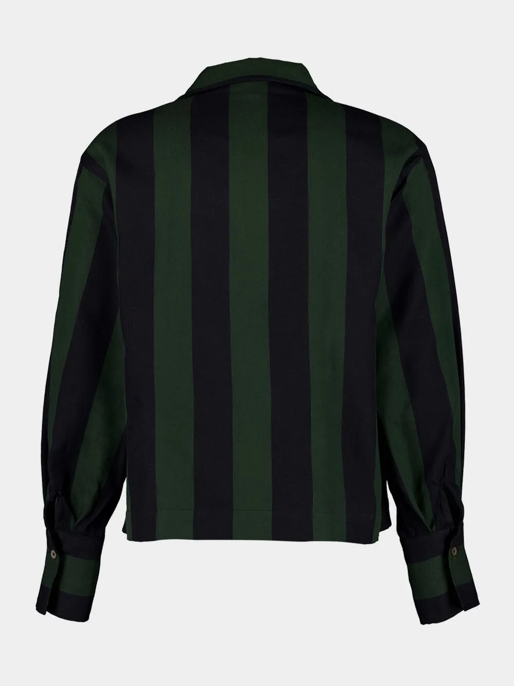 Forest Noir Striped V-Neck Blouse sold by Fashion Clinic product image thumbnail 2