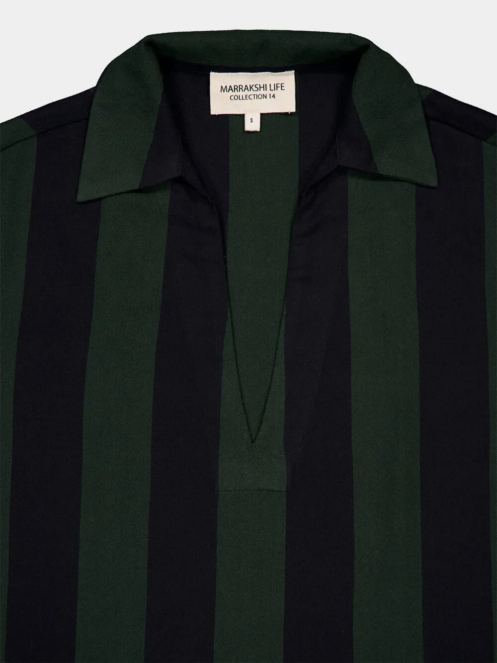 Forest Noir Striped V-Neck Blouse sold by Fashion Clinic product image thumbnail 3