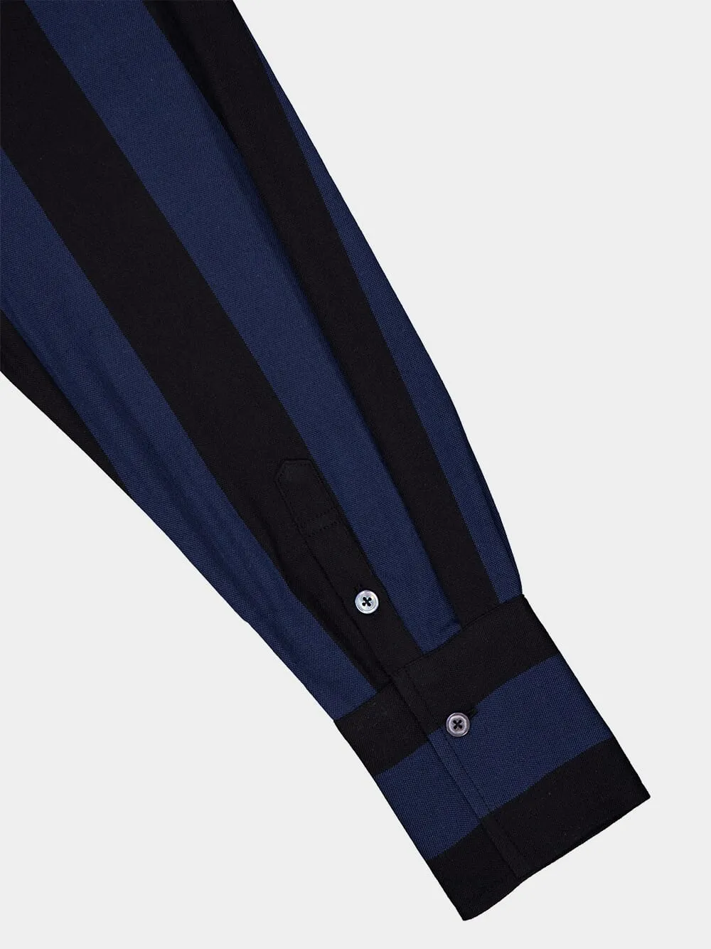 Navy Striped Silk Shirt sold by Fashion Clinic product image thumbnail 4