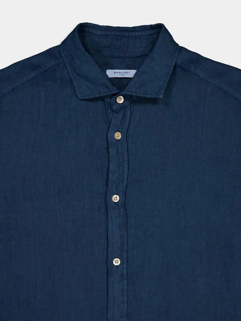 Blue Linen Shirt sold by Fashion Clinic product image thumbnail 3