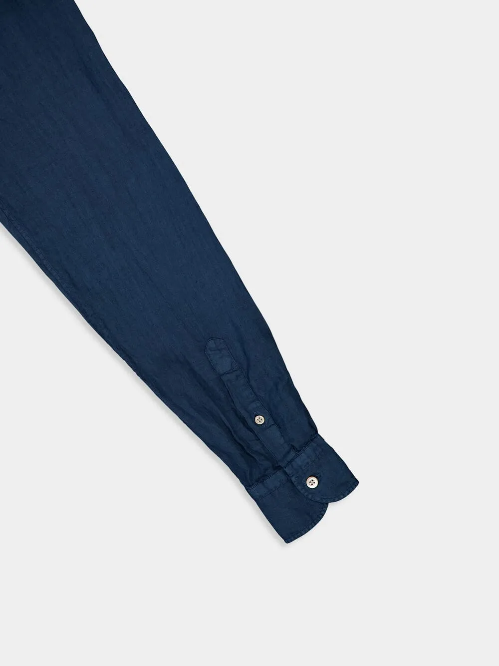 Blue Linen Shirt sold by Fashion Clinic product image thumbnail 5