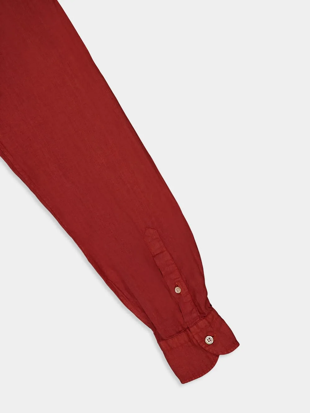 Rustic Red Linen Shirt sold by Fashion Clinic product image thumbnail 5