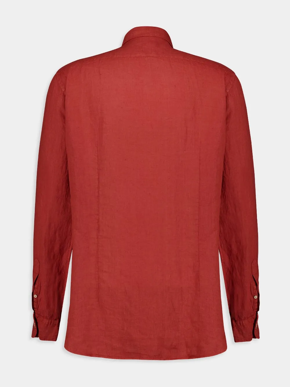 Rustic Red Linen Shirt sold by Fashion Clinic product image thumbnail 2