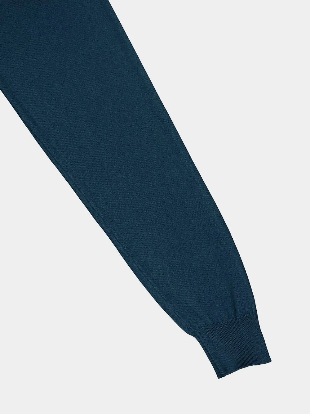 Blue Cotton Crew Neck Sweatshirt sold by Fashion Clinic product image thumbnail 4