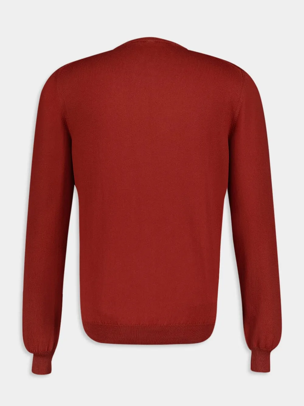 Maroon Cotton Crew Neck Sweatshirt sold by Fashion Clinic product image thumbnail 2