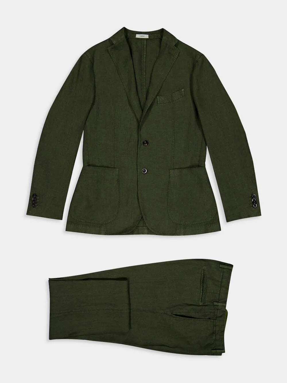 Olive Green Linen Suit sold by Fashion Clinic product image thumbnail 5