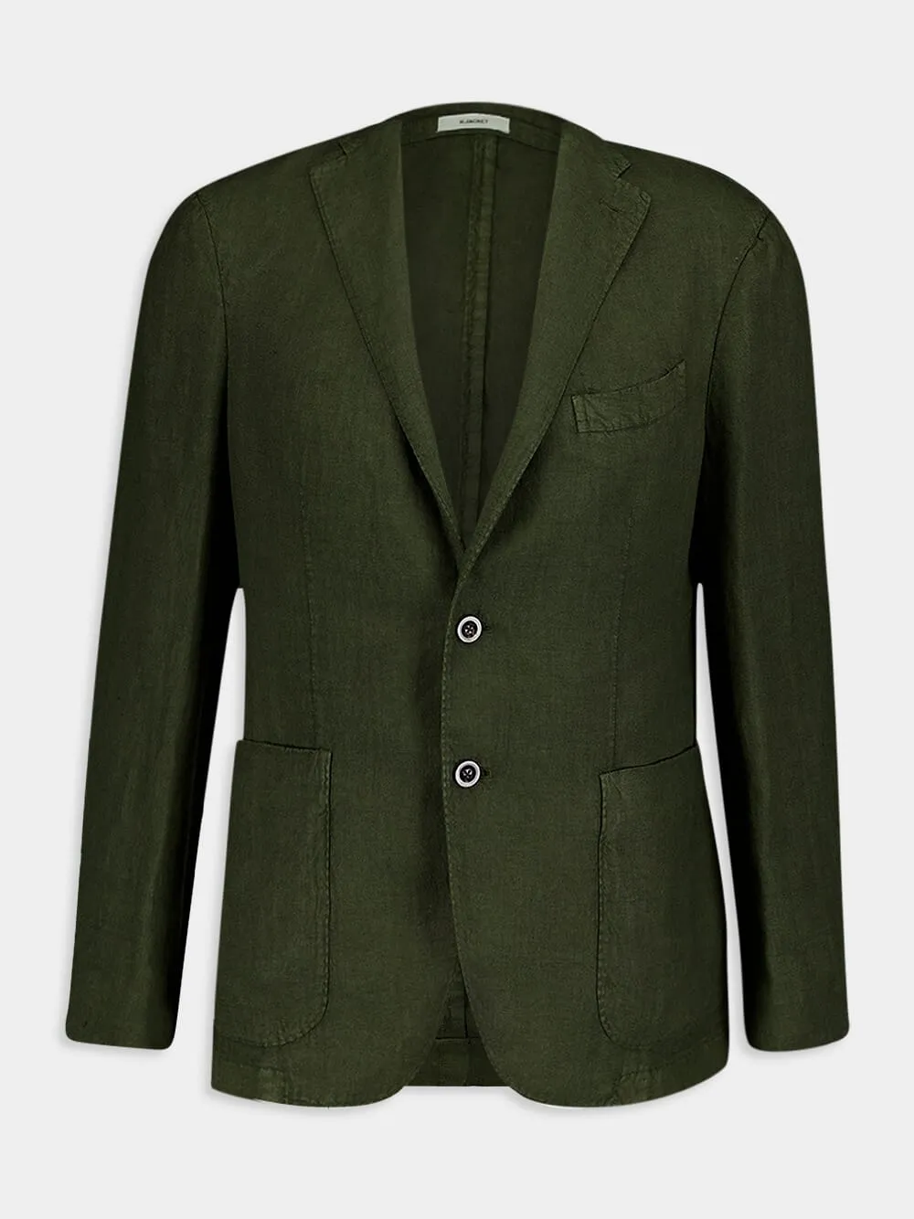 Olive Green Linen Suit sold by Fashion Clinic
