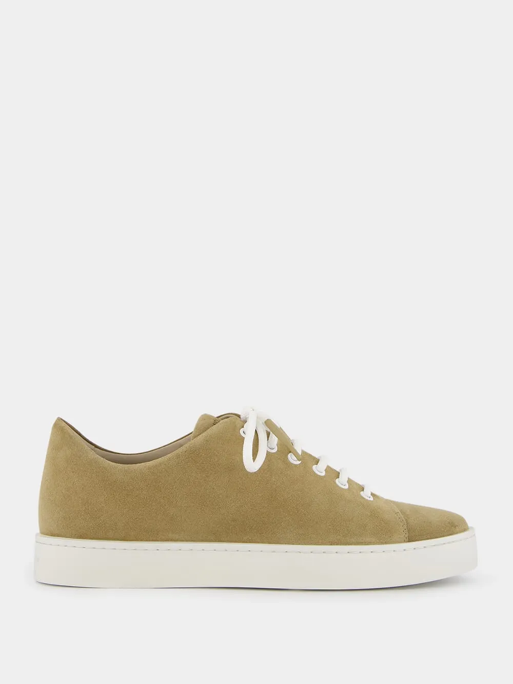 Semanado Beige Suede Sneakers sold by Fashion Clinic