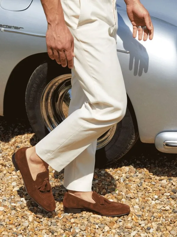 Chester Brown Suede Tassel Loafers sold by Fashion Clinic
