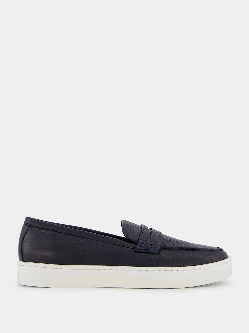Ellis Navy Calf Leather Loafers sold by Fashion Clinic
