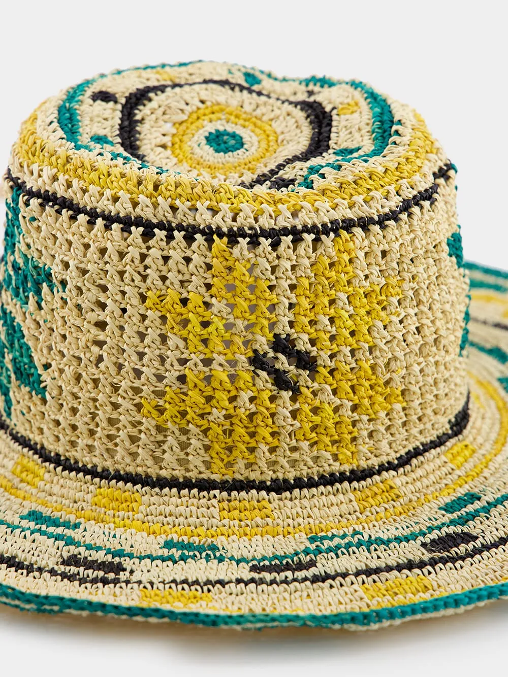 Geometric Floral Beach Hat sold by Fashion Clinic product image thumbnail 3