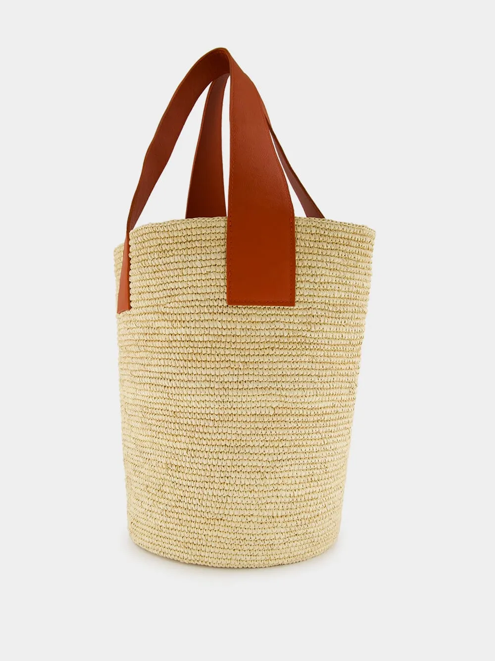 Tall Canasta with Leather Handles sold by Fashion Clinic product image thumbnail 4