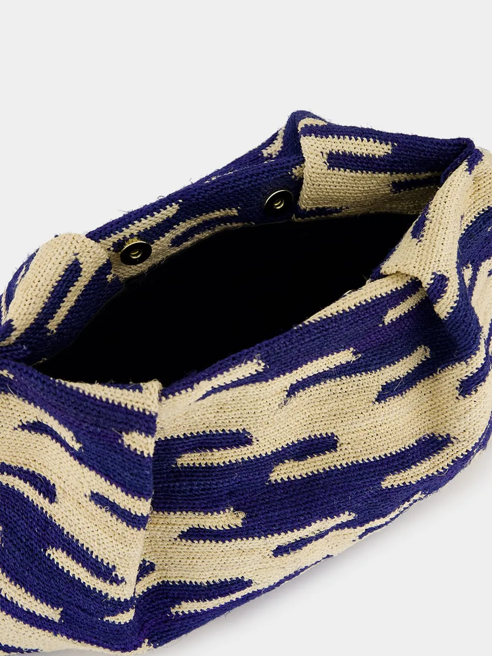 Zebra Print Medium Sisal Pouch sold by Fashion Clinic product image thumbnail 5