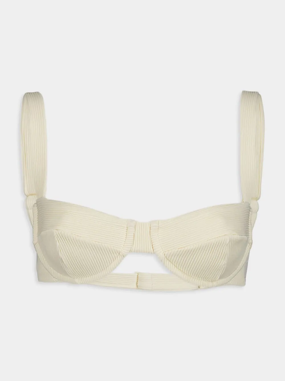 Ribbed Gaia Top White Clay sold by Fashion Clinic