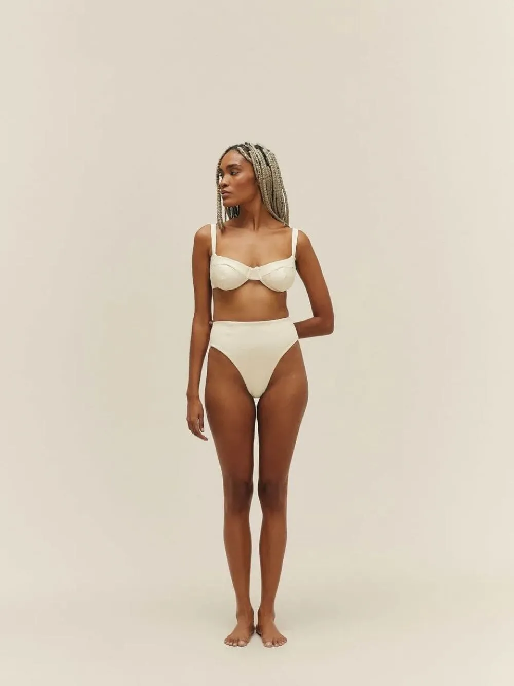 Ribbed Gaia Top White Clay sold by Fashion Clinic product image thumbnail 2