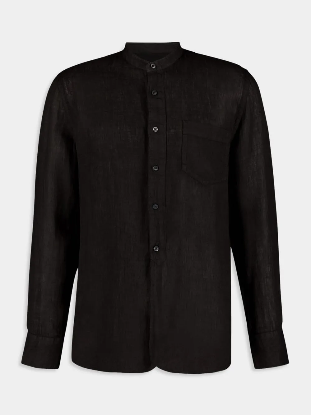 Classic Black Linen Shirt sold by Fashion Clinic
