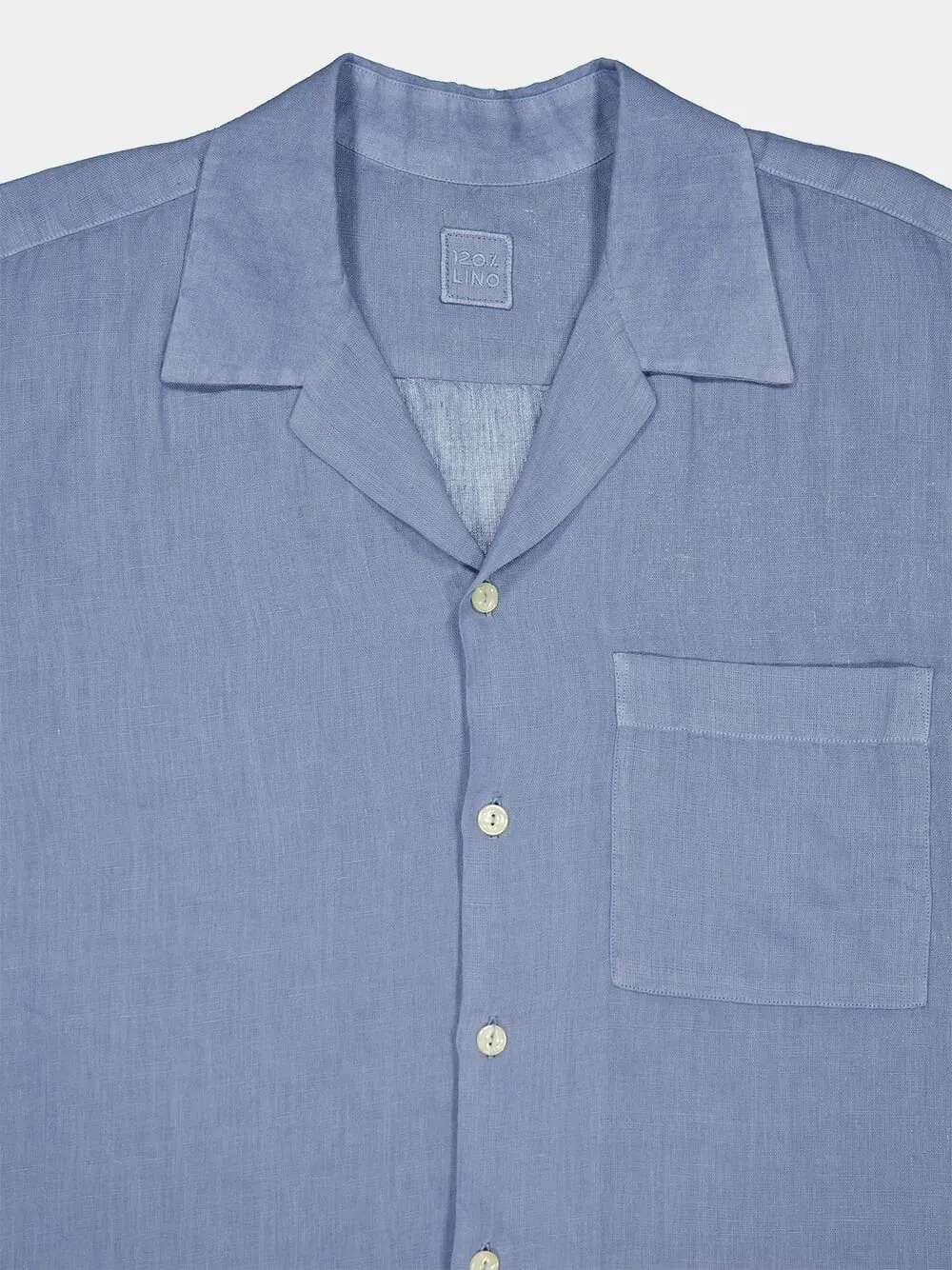 Linen Button-Down Light Blue Shirt sold by Fashion Clinic product image thumbnail 3