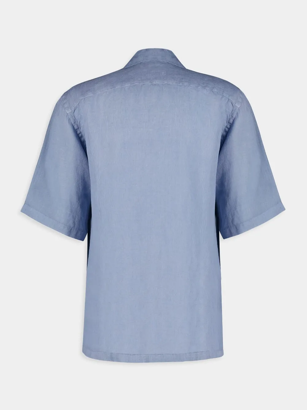 Linen Button-Down Light Blue Shirt sold by Fashion Clinic product image thumbnail 2
