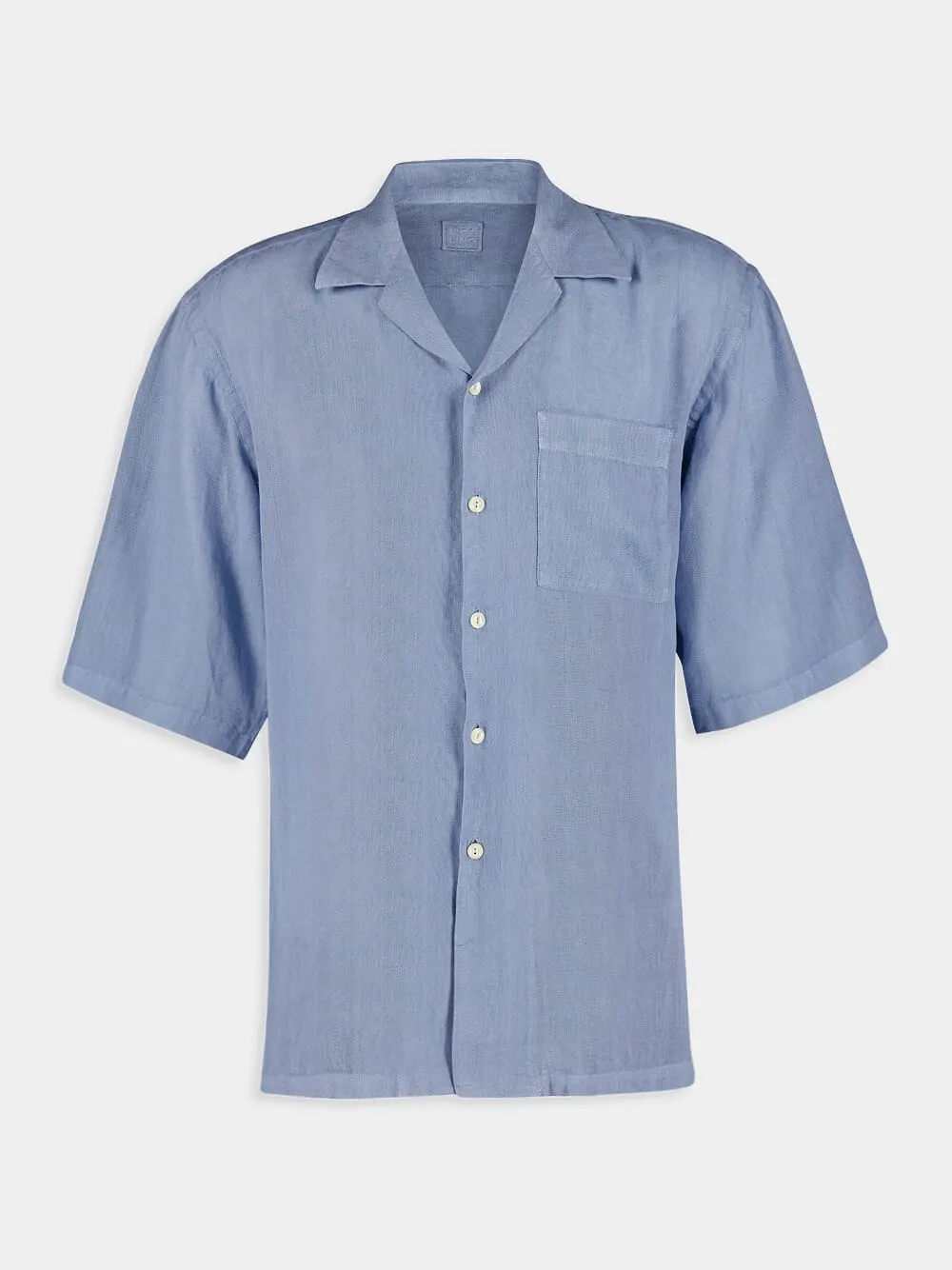 Linen Button-Down Light Blue Shirt sold by Fashion Clinic
