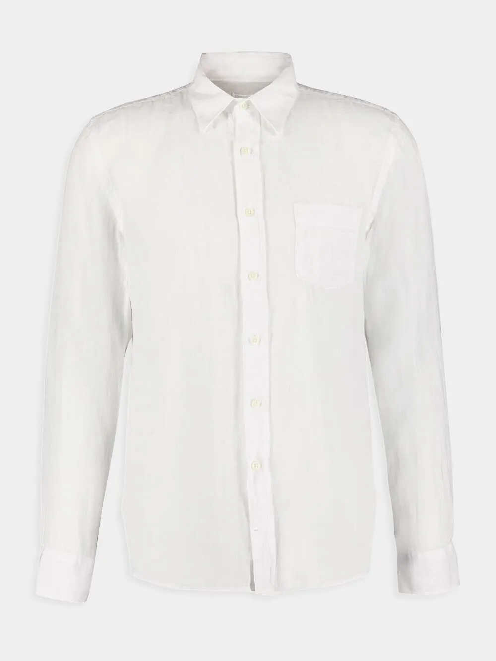 Regular Fit White Linen Shirt sold by Fashion Clinic