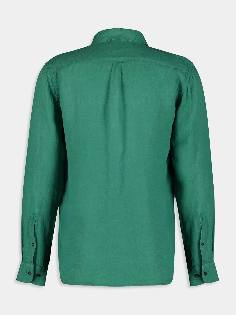 Regular Fit Green Linen Shirt sold by Fashion Clinic product image thumbnail 2