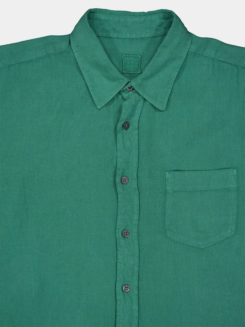 Regular Fit Green Linen Shirt sold by Fashion Clinic product image thumbnail 3