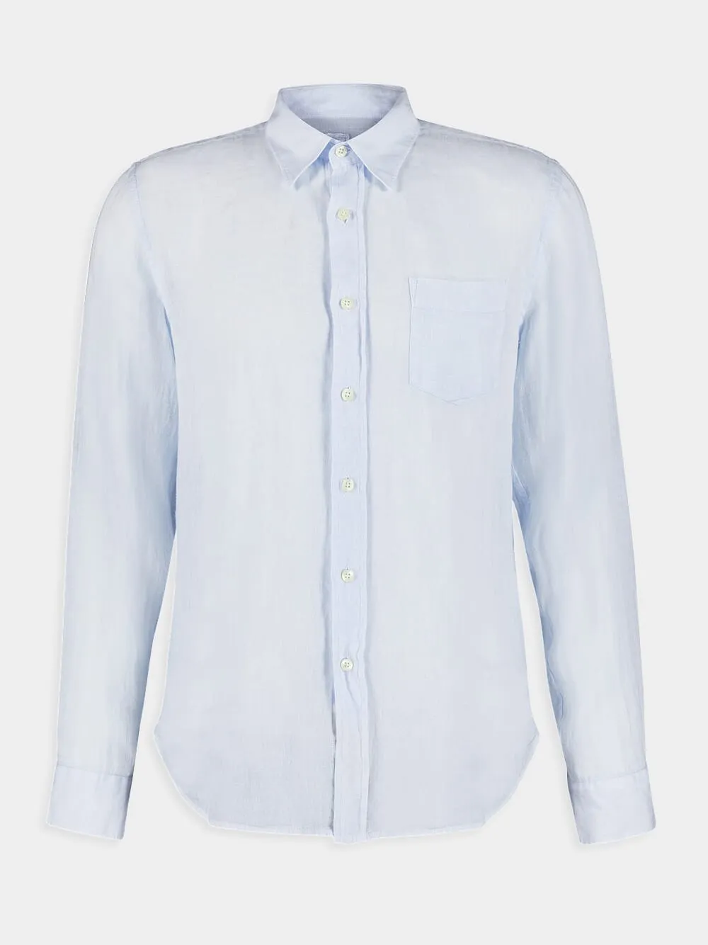Regular Fit Light Blue Linen Shirt sold by Fashion Clinic