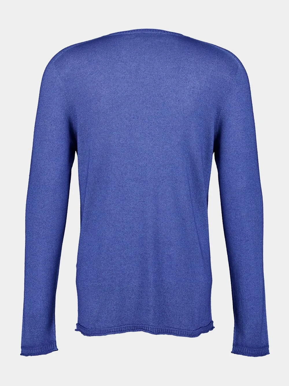 Blue Cashmere C-Neck Sweater sold by Fashion Clinic product image thumbnail 2