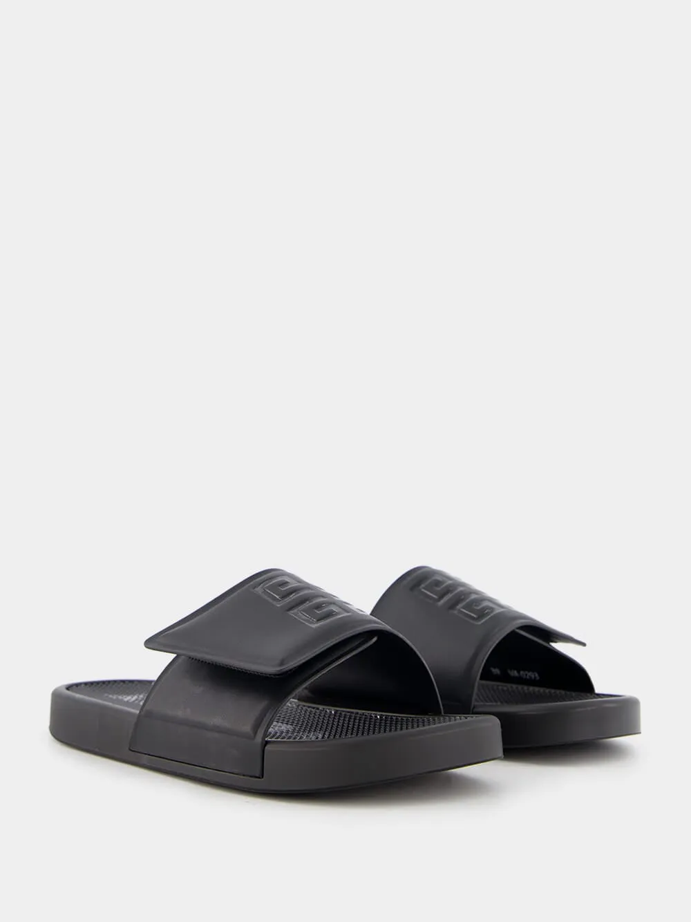 Synthetic Leather Black Slide Sandals sold by Fashion Clinic product image thumbnail 3