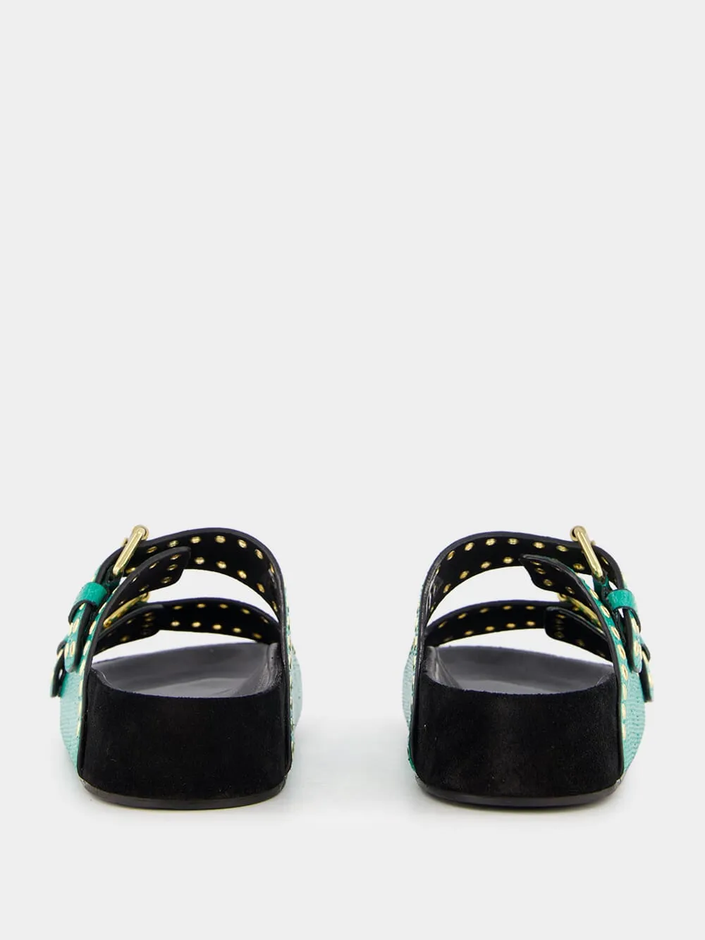 Lennyo Embellished Green Sandals sold by Fashion Clinic product image thumbnail 5