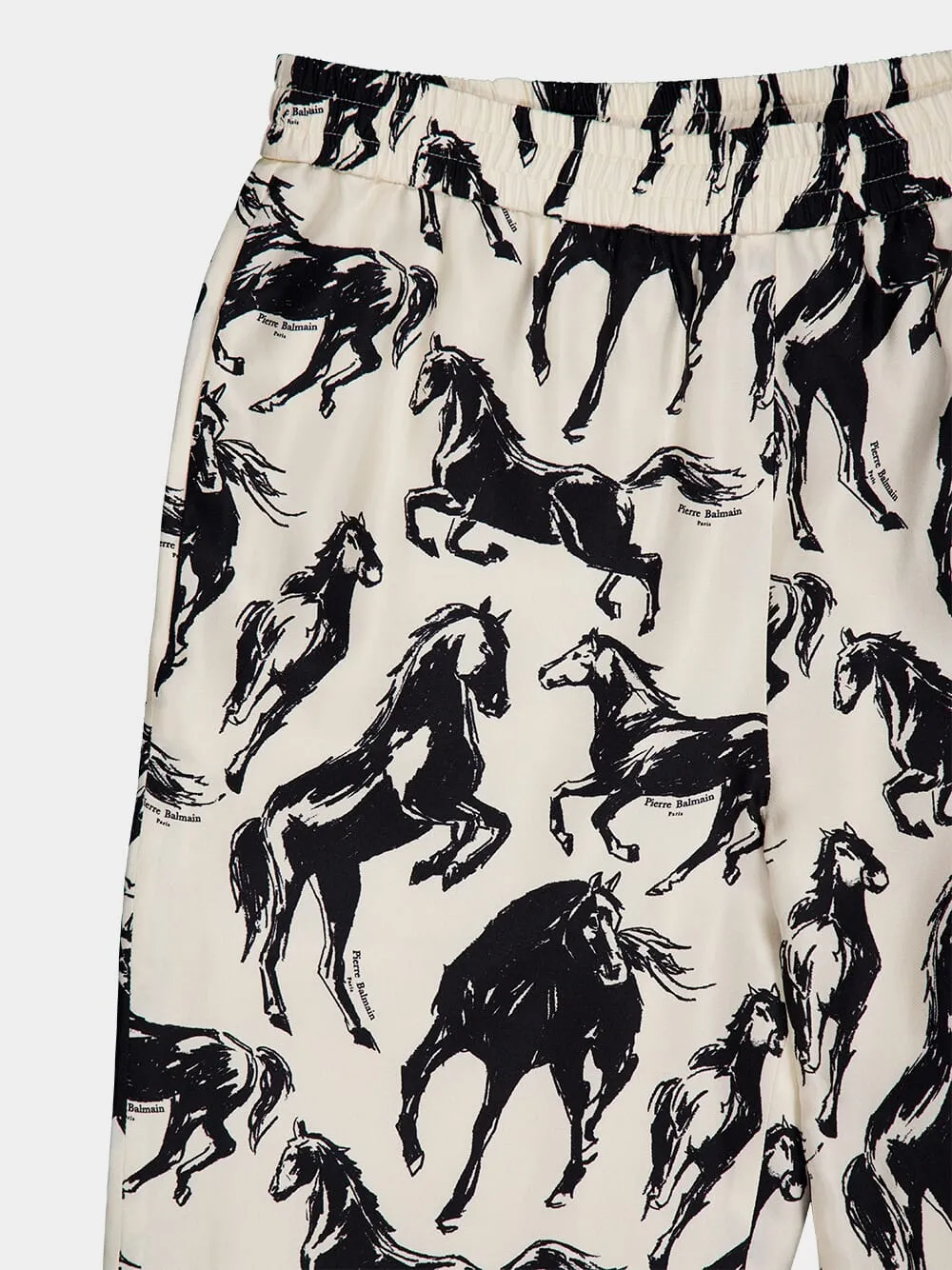 Horse-Print Silk Trousers sold by Fashion Clinic product image thumbnail 5
