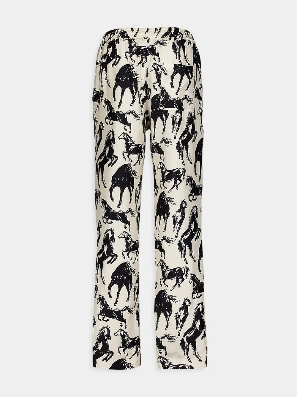 Horse-Print Silk Trousers sold by Fashion Clinic product image thumbnail 3