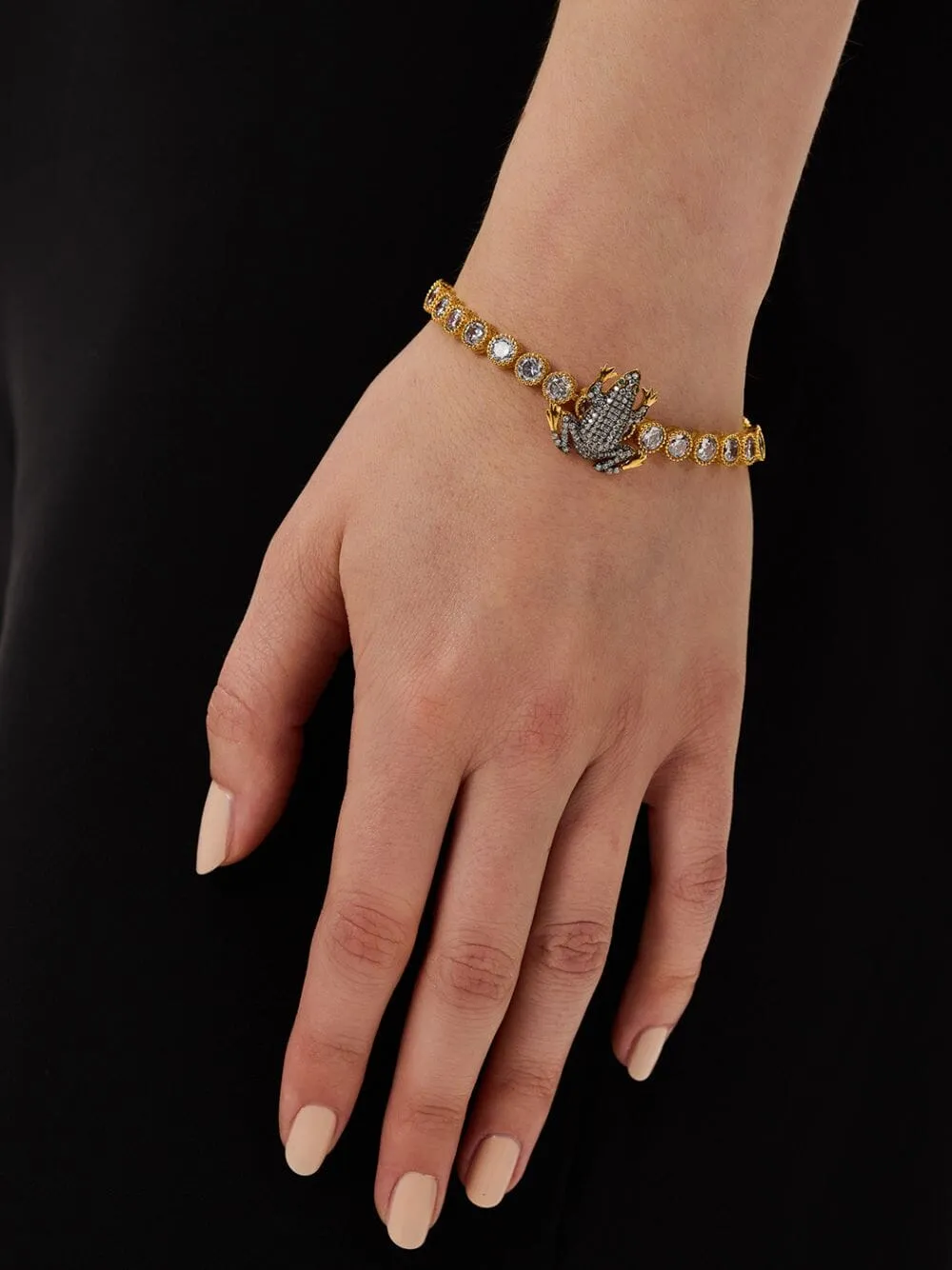 Frog Tennis Bracelet sold by Fashion Clinic product image thumbnail 2