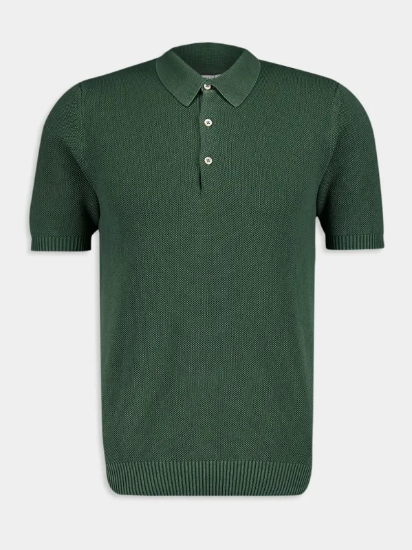 Green Cotton Polo sold by Fashion Clinic
