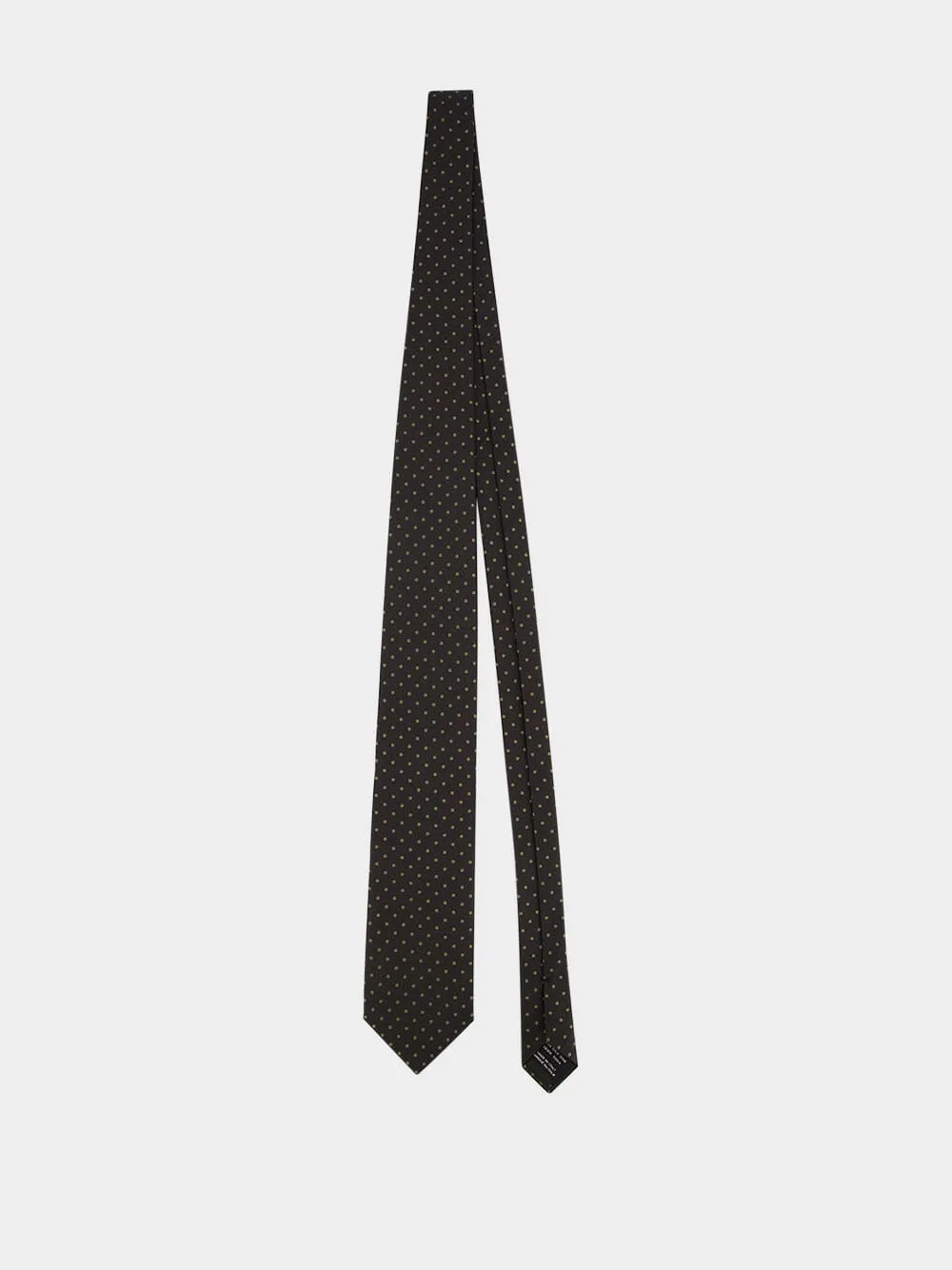 Dotted Olive Silk Tie sold by Fashion Clinic product image thumbnail 2