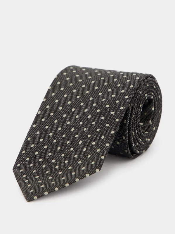 Geometric Pattern Silk Tie sold by Fashion Clinic