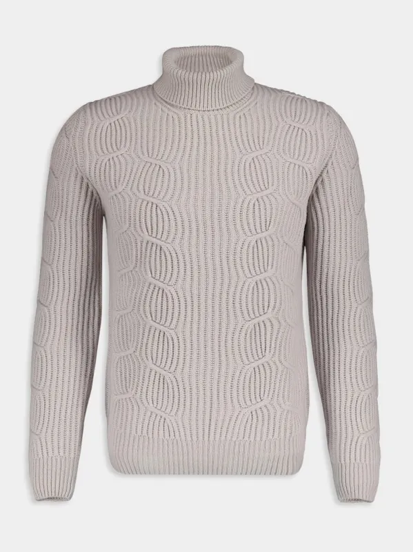 Textured Wool Turtleneck sold by Fashion Clinic