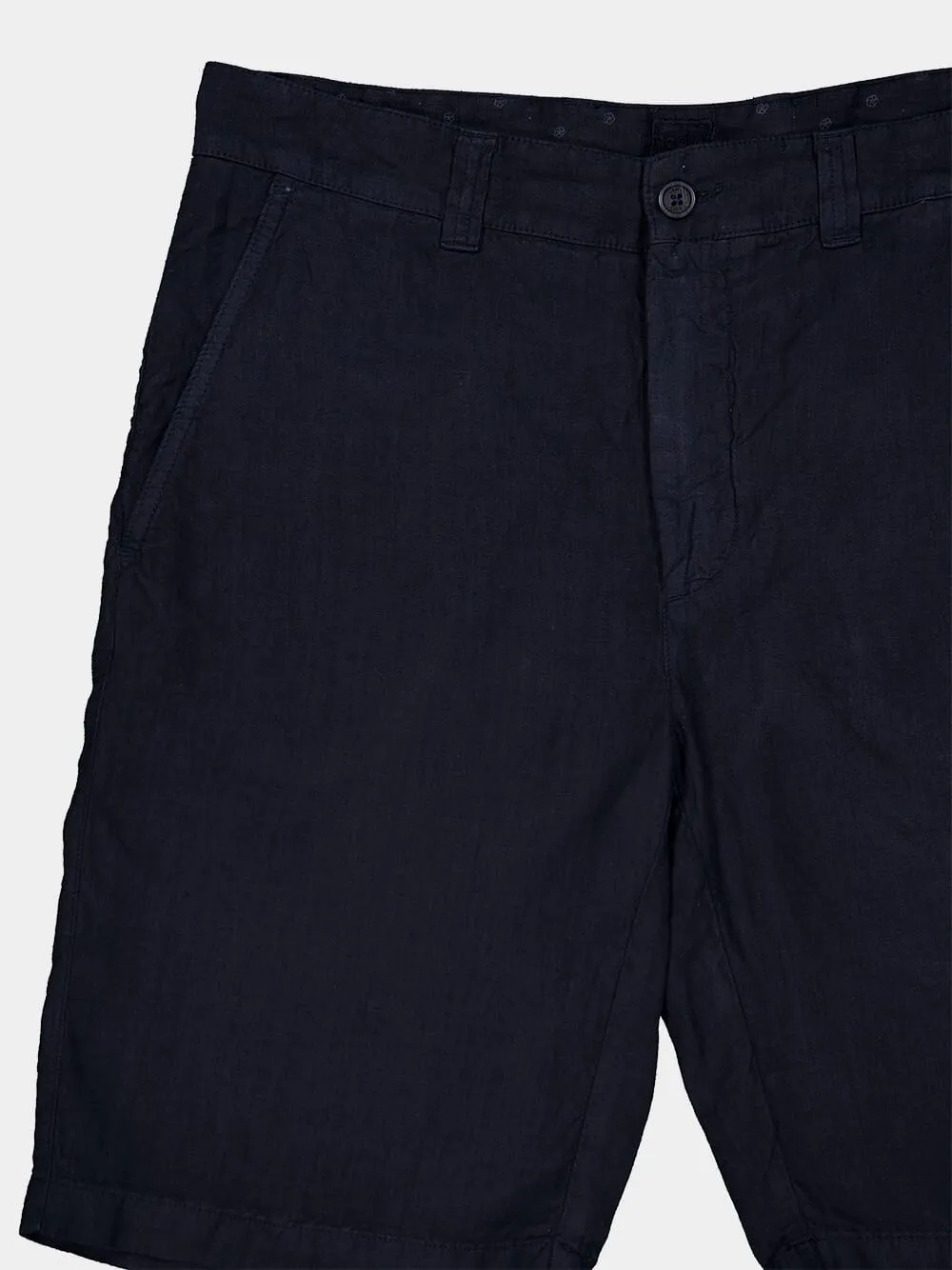 Classic Navy Linen Shorts sold by Fashion Clinic product image thumbnail 3