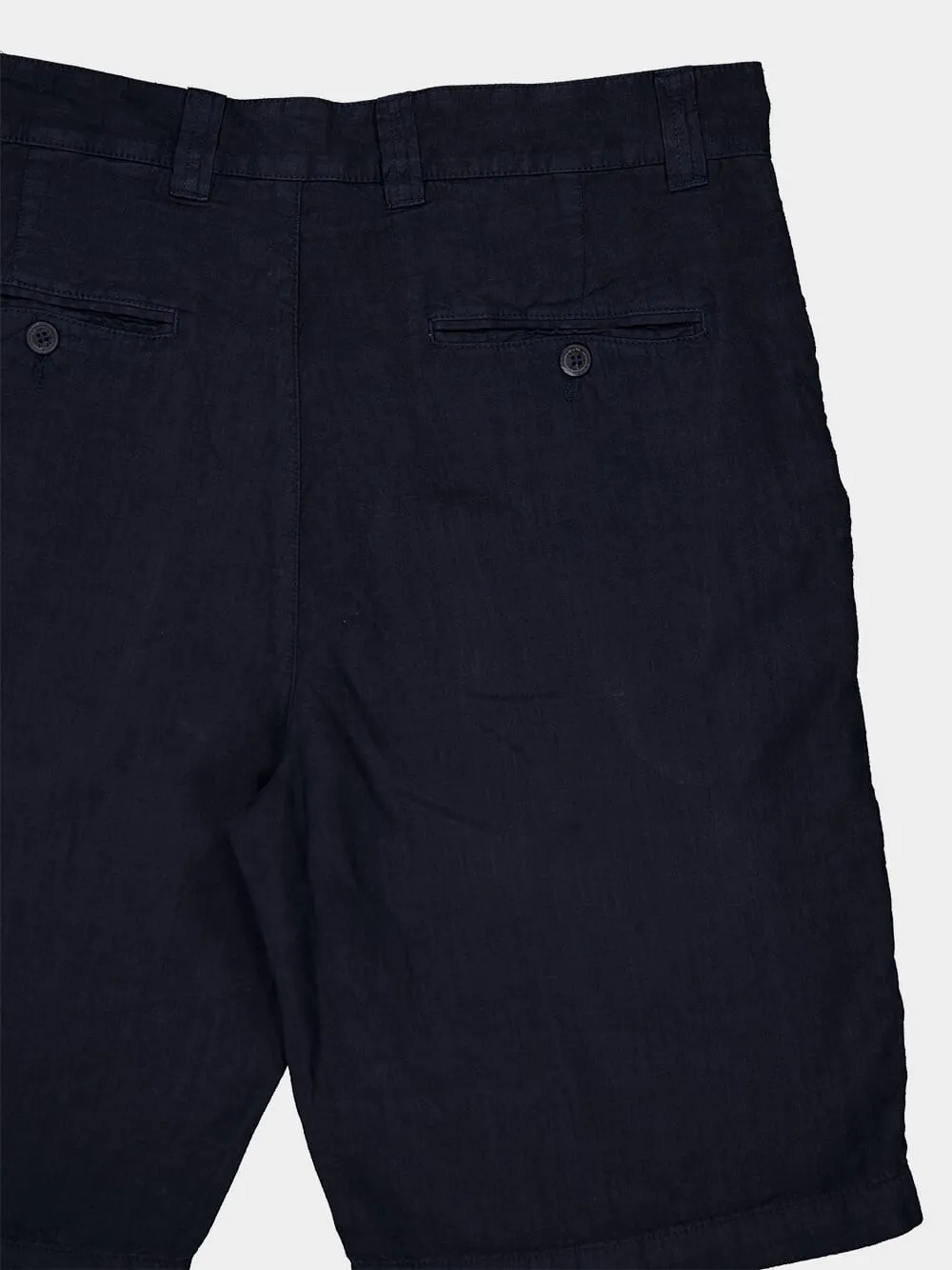 Classic Navy Linen Shorts sold by Fashion Clinic product image thumbnail 4