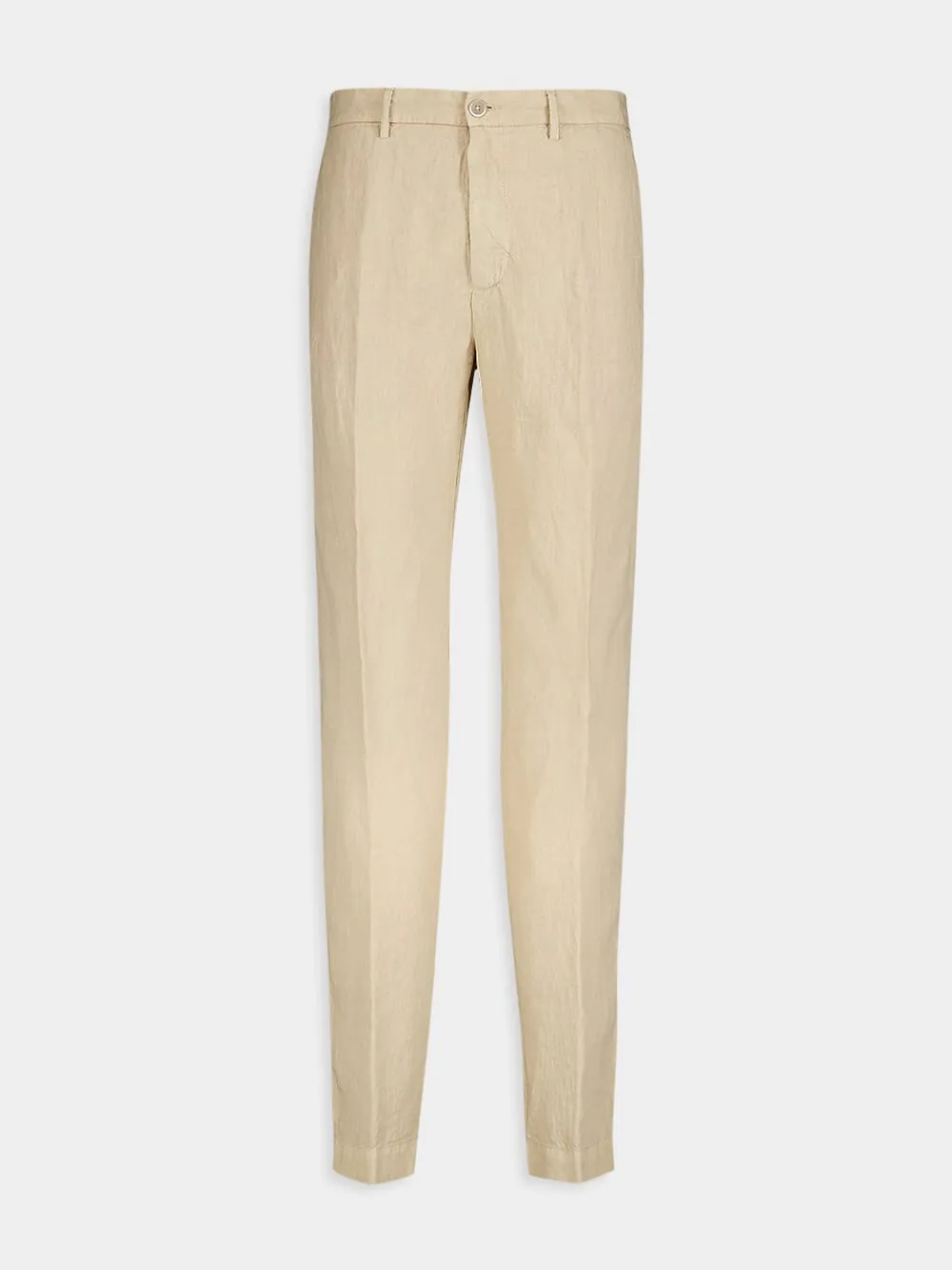 Neutral Linen Tailored Pants sold by Fashion Clinic